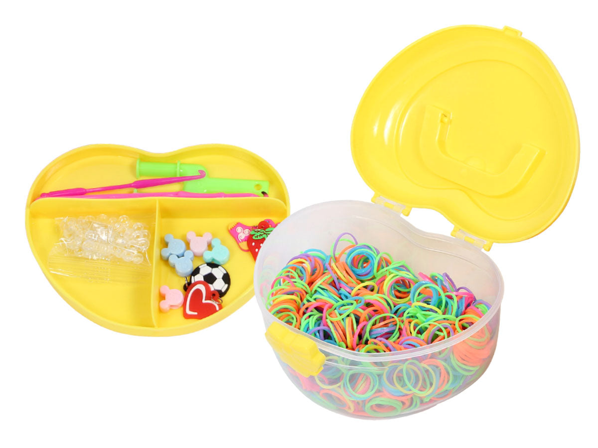 CHTK4 Crazloom Gummiband-Set – 600 Teile, Mit Webstuhl, Für Freundschaftsarmbänder (latexfrei)