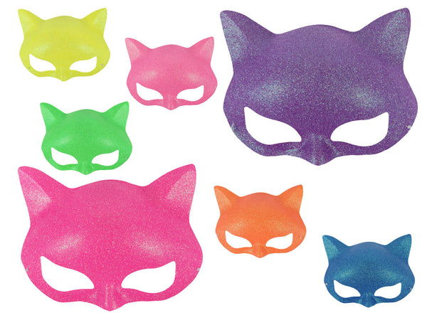 Karneval Maske Glitzer Katzen Augenmaske in verschiedenen Farben