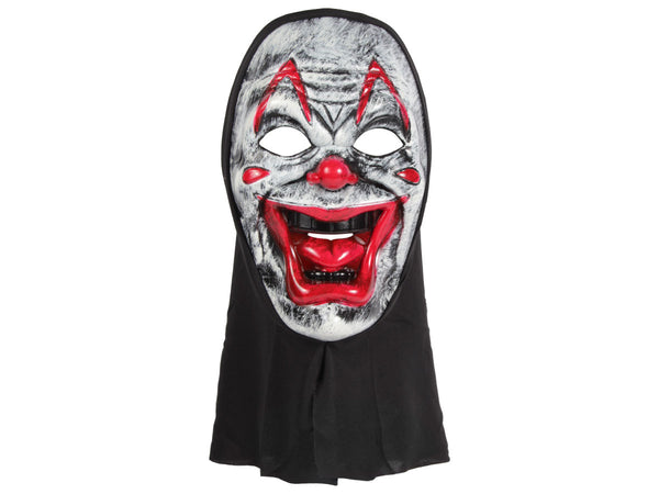 Maske Netz Horror Clown weiß schwarz