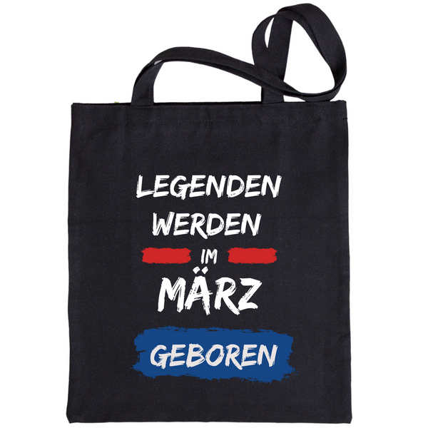 Stoffbeutel Legenden werden im April geboren Beutel mit Spruch Geschenkidee Einkaufstasche Baumwolltasche One Size