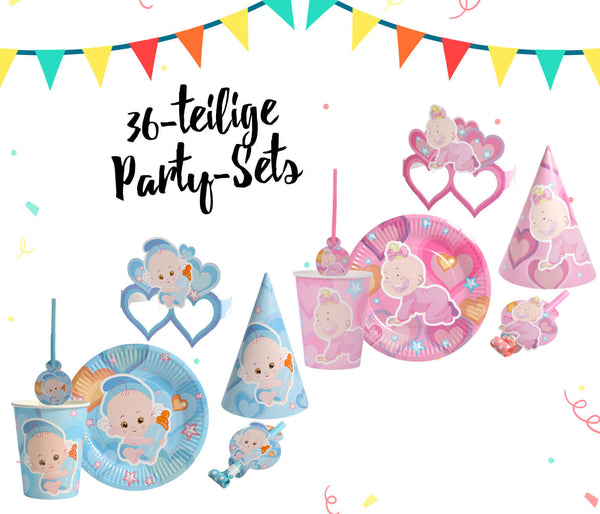 Baby Party Set Partybox Prinzessinnen Partydeko Dekoration 36-teilig