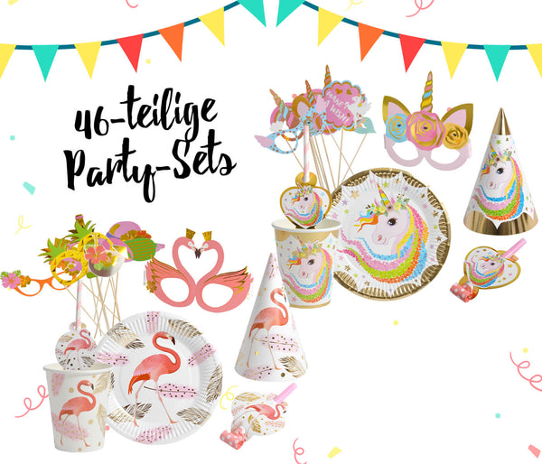 Kindergeburtstag Partydeko Einhorn Flamingo Party Set