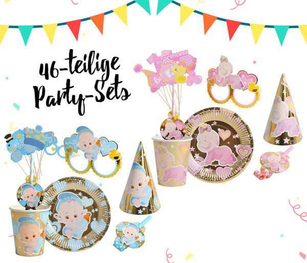 Baby Party Set Partybox Prinzessinnen Partydeko Dekoration 46-teilig