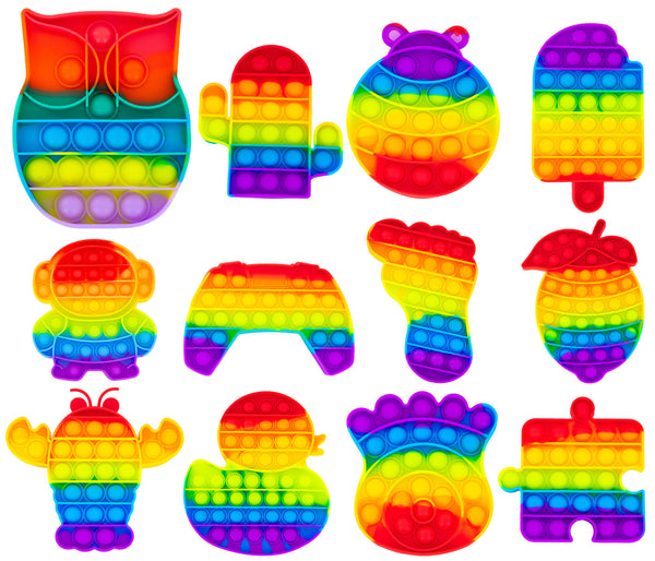 Push Pop Bubble up Spielzeug Regenbogen Fidget Popper für Kinder Antistress ADHS