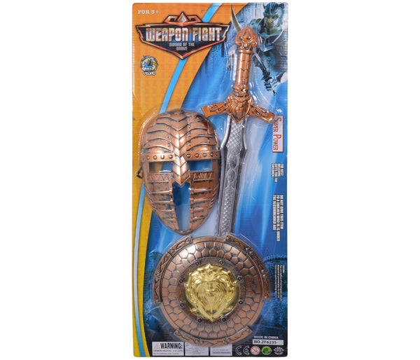 Ritter Set Schwert mit Schild für Kinder & Erwachsene – Wikinger, Römer & Gladiator Kostüm Zubehör – Spielzeug Schwert & Schild für Karneval, Fasching, Halloween & Mottoparty – Verschiedene Modelle