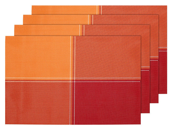 Edles Platzset 4er Set TS-40 rot orange