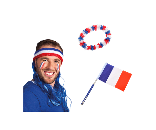 4-teiliges Frankreich Fanset Fanartikel