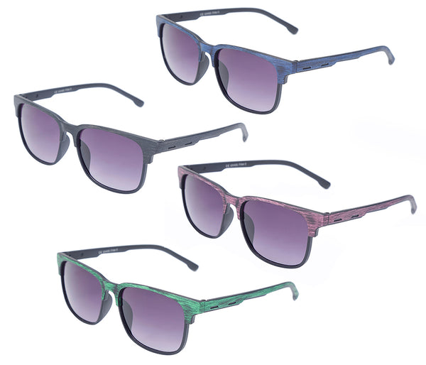 Nerd Sonnenbrille Wood Style Nerdbrille Damen Herren Holzoptik Hornbrille Holzdesign