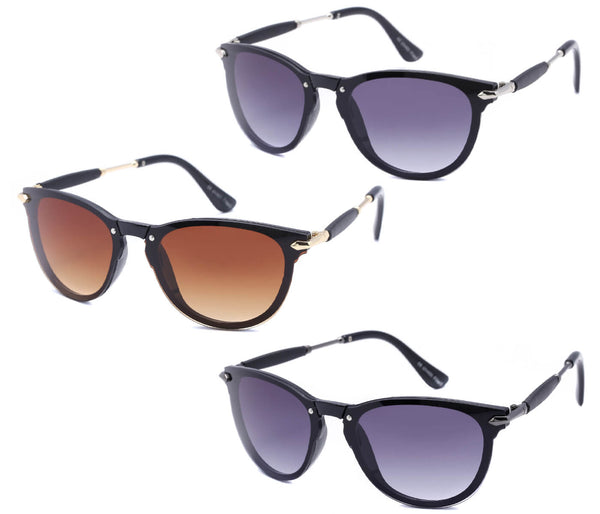 Sonnenbrille Gummierter Bügel Randlose Leichte Brille mit UV 400