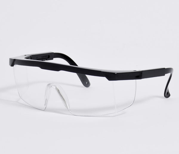 Schutzbrille für Kinder und Erwachsene Arbeitsbrille Transparent Überbrille Seitenschutz für Brillenträger Robust Ausziehbare Bügel Baustelle Labor Werkstatt