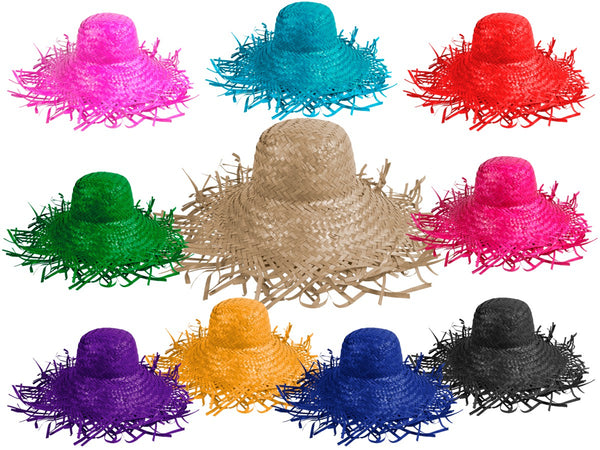 Party Strohhüte in verschiedenen Farben