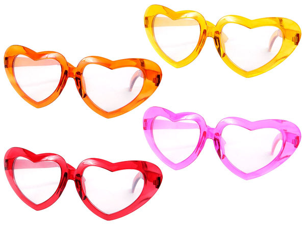 XXL super große Glitzer Herzen-Funbrille Spaßbrille 24