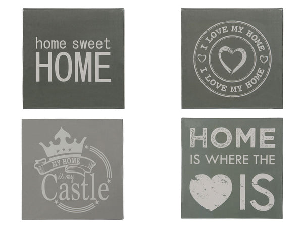 Leinwandbild klein HOME - Bild auf Leinwand, Leinwandbilder Breite & Höhe: 20 cm