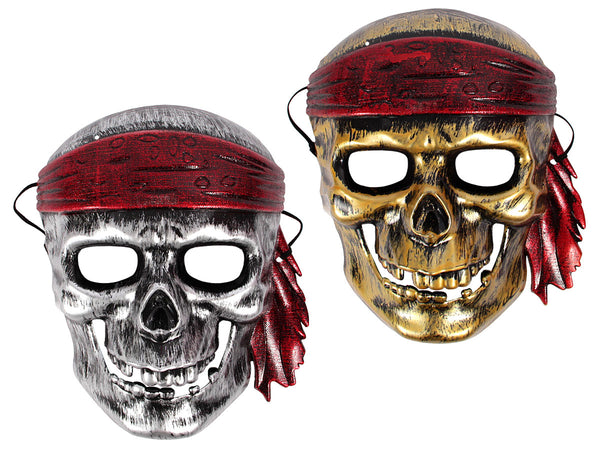 Totenkopf Maske silber gold