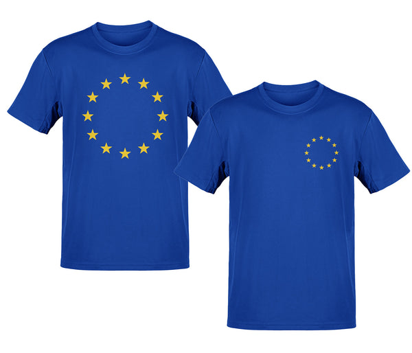 Alsino Europa T-Shirt EU Symbol Shirt Europäische Union Logo TShirt EU-Flagge - Blau, lässig geschnitte