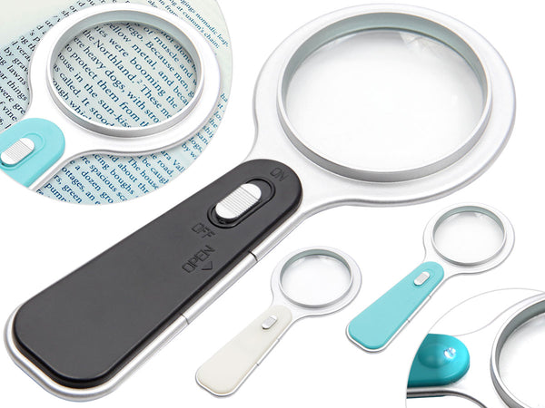 LED Leselupe Lesehilfe Handlupe mit Licht 15 x 6,5 cm