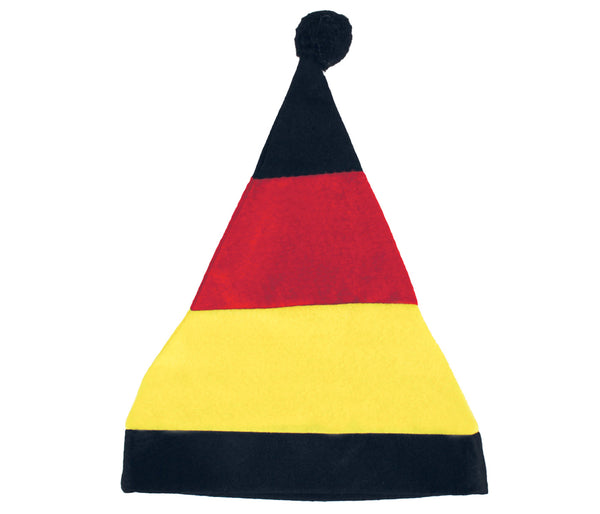 Weihnachtsmann Mützen Deutschland Frankreich Nikolausmütze Fanartikel schwarz rot gold blau weiß rot Stretch Weihnachtsmütze mit Bommel Erwachsene Fußball Party Karneval Xmas Accessoire