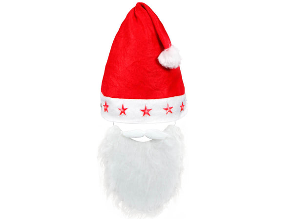 Weihnachten Set Blinkende Weihnachtsmütze Rot