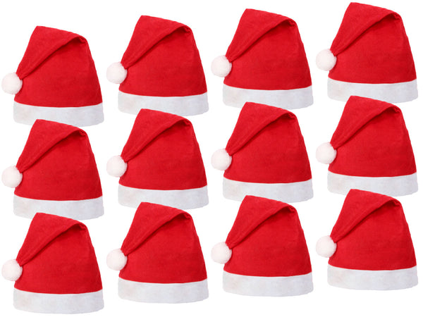 Santa Magix Weihnachtsmütze Sets rot mit Bommel & Plüsch