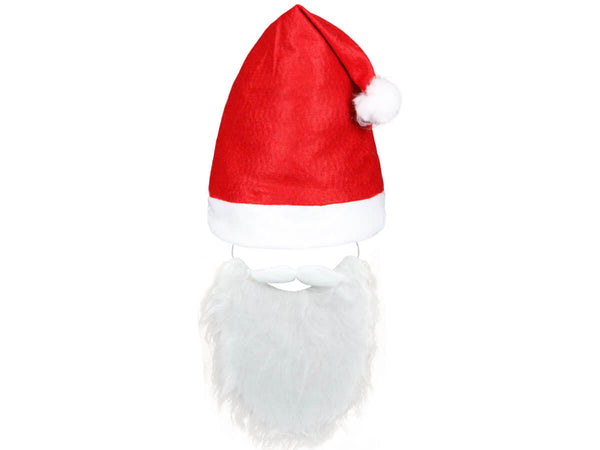Weihnachtsmütze mit Bart Nikolausmütze