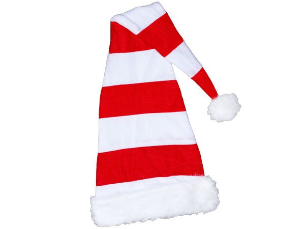 Weihnachtsmütze rot weiß gestreift 90cm lang 50