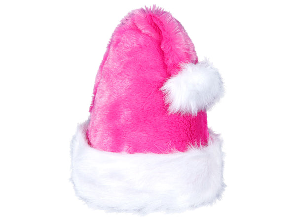 Weihnachtsmannmütze Nikolausmütze plüsch pink 66