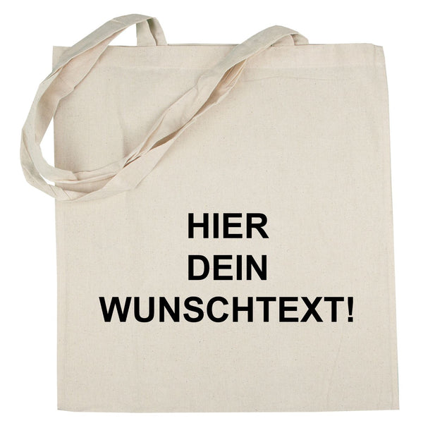 Jutebeutel Stoffbeutel Wunschtext selber gestalten Baumwolltasche Tragetasche Einkaufstasche personalisiert mit Henkeln - nachhaltig