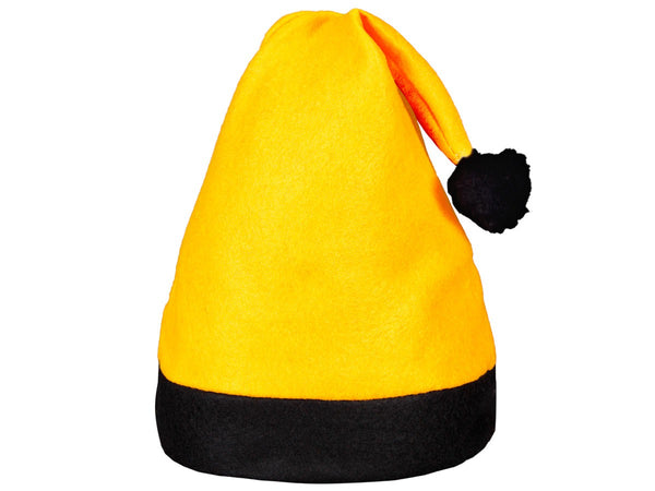 Weihnachtsmütze schwarz gelb Nikolausmütze Modell 42a