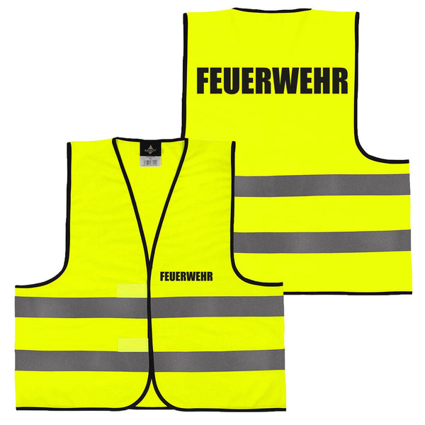 Alsino Warnweste mit Aufdruck - 5er 10er Sets Sicherheitsweste Feuerwehr Sicherheit Personal Rücken/Front- Druck -  Gelb Orange M/XL/XXL/5XL