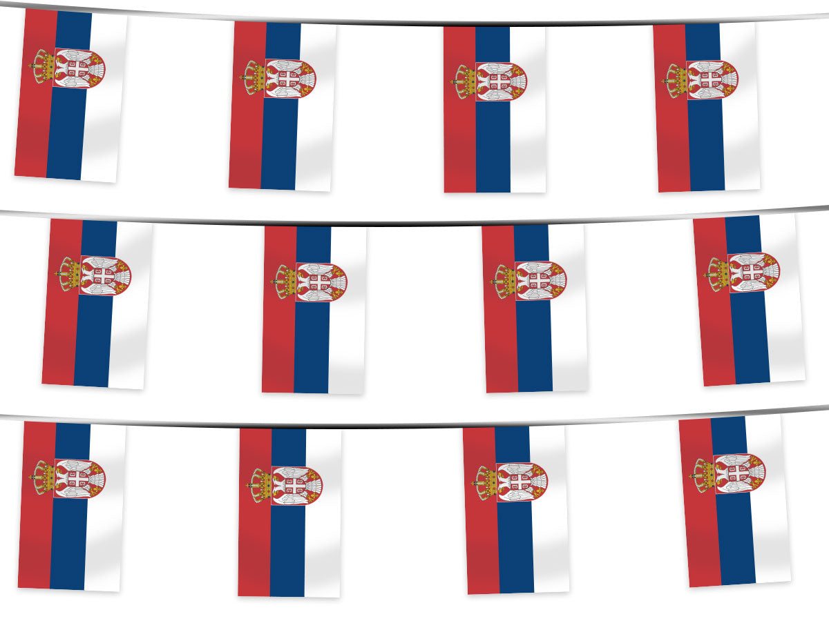 DeCoArt Fahnenkette Türkei 5 M - Girlande Mit 20 Papierfahnen Ca. 12x24 Cm, Deko Für Partys & Feiern