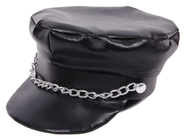 Greekcap Biker Cap in schwarz