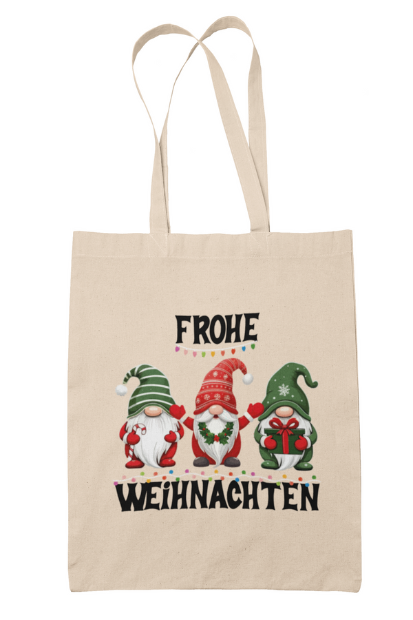 Alsino Baumwolltasche mit Weihnachtsmotiven - 100% Baumwolle - Perfekte Tragetasche für die Festtage!