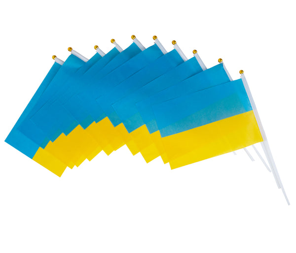 Mini Handfahne Handflagge Stockflagge 20 x 14 cm Fähnchen Flagge Fahne Ukraine