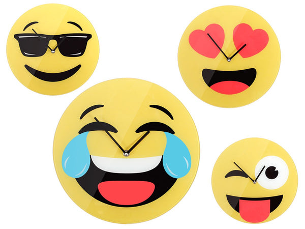 Emoticon Emojicon-con Wanduhr 30 cm