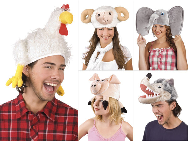 Tierhut Karneval Chicken Schaf Mütze Schweinemütze Wolfhut Fasching Kopfbedeckung KH-230