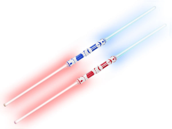 Leuchtschwert Doppelt ca. 110 cm lang 2in1 Steckschwerter Blinkschwert